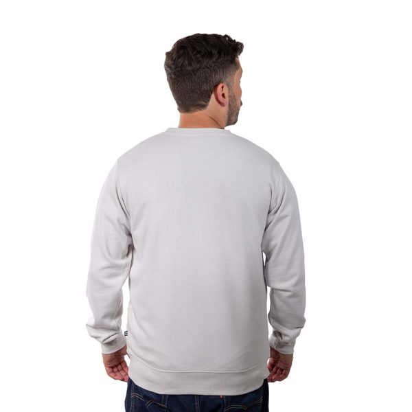 Poleron Hombre Crew Neck Minilogo Gris Claro Hang Loose - Imagen 4