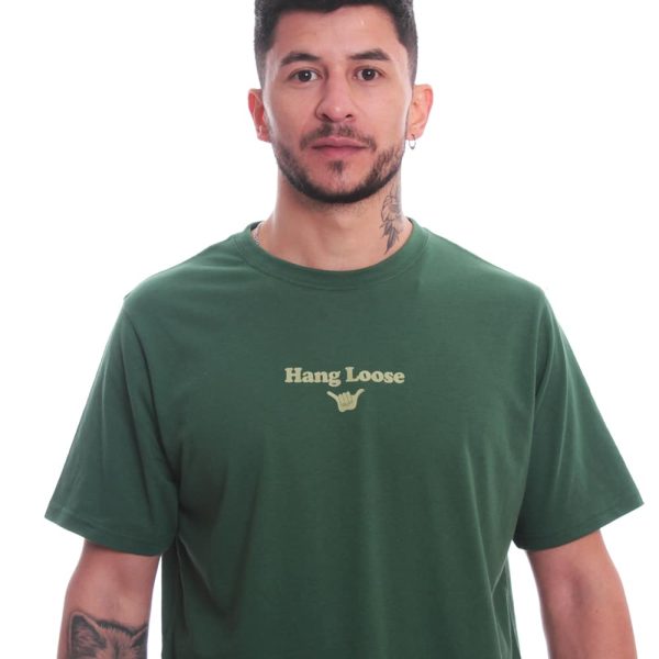 Polera De Manga Corta Para Hombre Hang Loose Bs Verde - Imagen 5