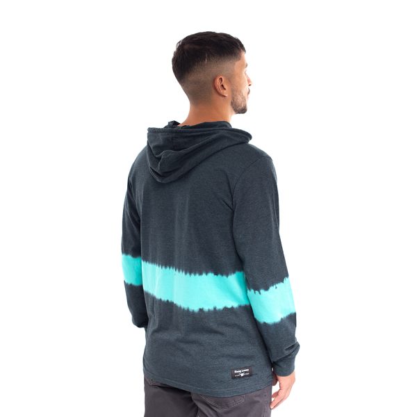 Polera con capucha hombre hang loose gris melange - Imagen 4