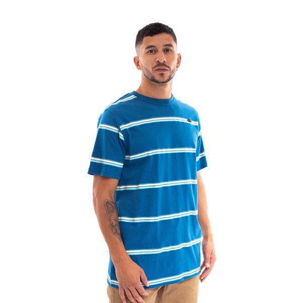 Polera manga corta hombre hang loose azul con rayas - Imagen 2