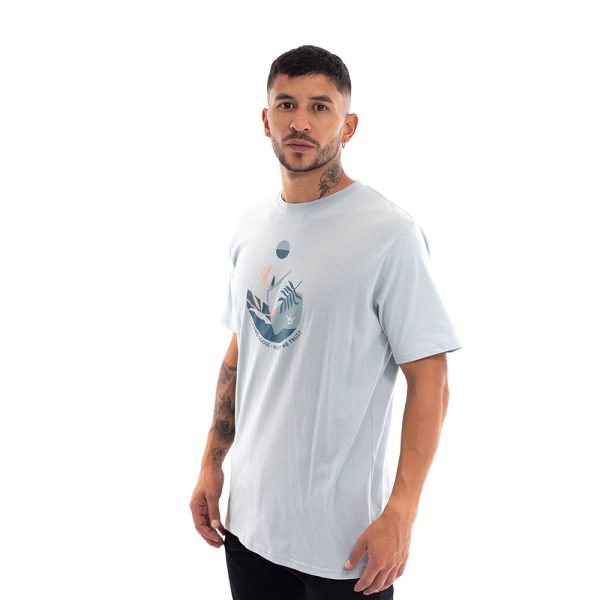 Polera manga corta hombre hang loose celeste in surf we trust - Imagen 2