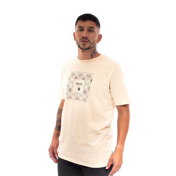 Polera manga corta hombre hang loose beige - Imagen 2