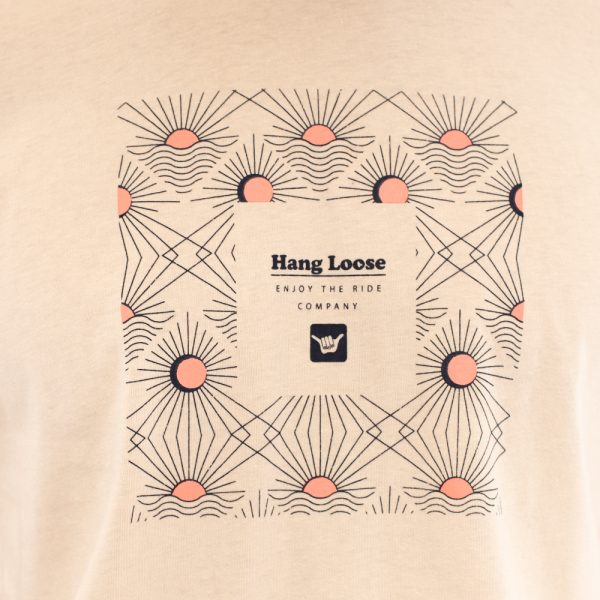 Polera manga corta hombre hang loose beige - Imagen 4
