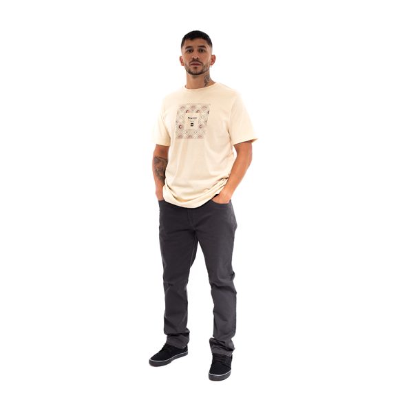 Polera manga corta hombre hang loose beige - Imagen 6