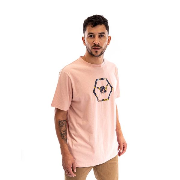 Polera Hombre Rosado Shaka Hang Loose - Imagen 3