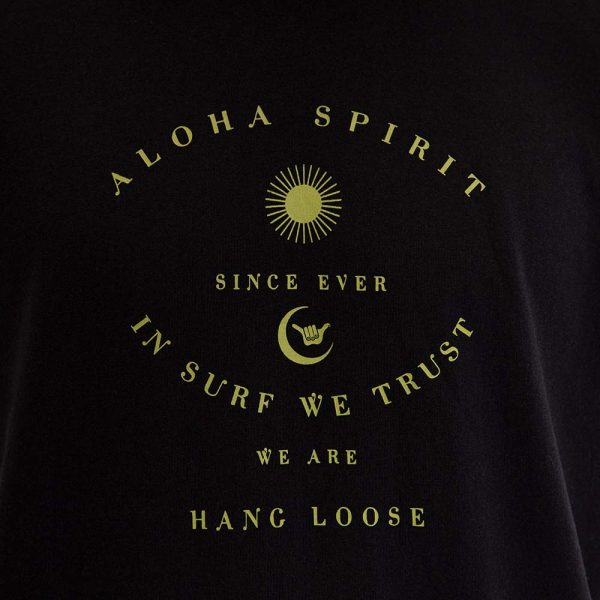 Polera Hombre Negro Aloha Spirit Hang Loose - Imagen 2