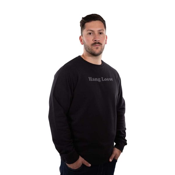 Poleron Hombre Crew Neck Salty Negro Hang Loose - Imagen 3