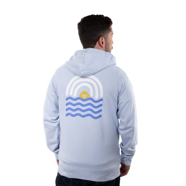 Poleron Hombre Full Zipper Sunnyhig Celeste Hang Loose - Imagen 2