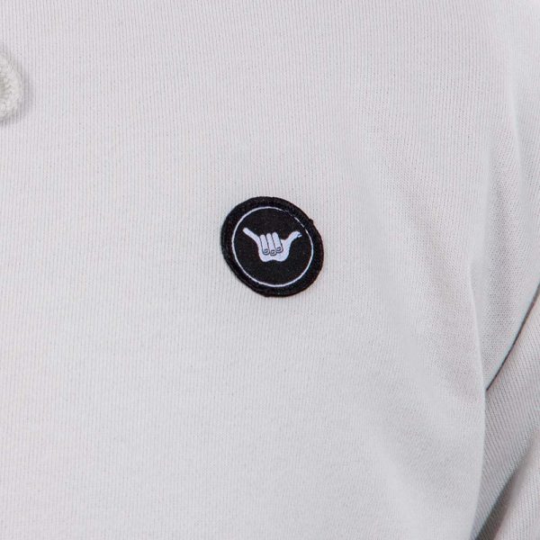 Poleron Hombre Full Zipper Logolabel Gris Claro Hang Loose - Imagen 5