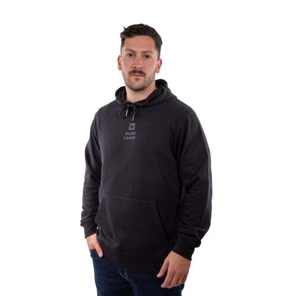 Poleron Hombre Hoodie Midlog Negro Hang Loose - Imagen 4
