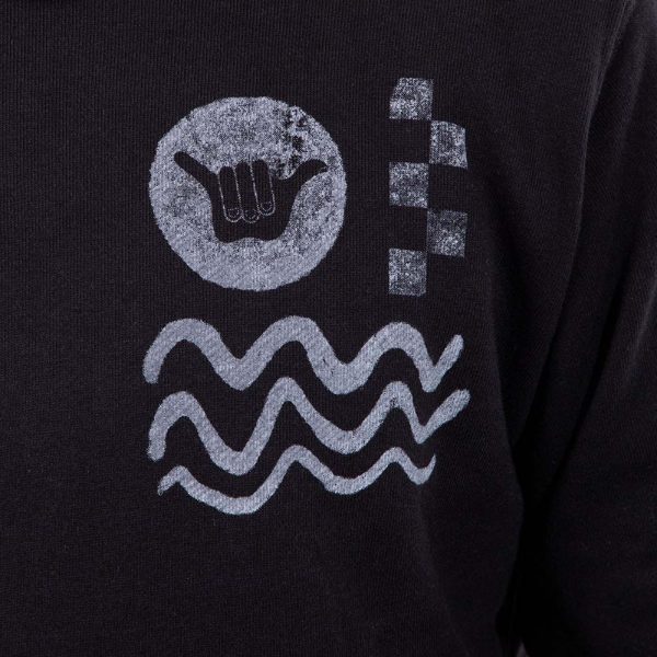 Poleron Hombre Hoodie Elements Negro Hang Loose - Imagen 5