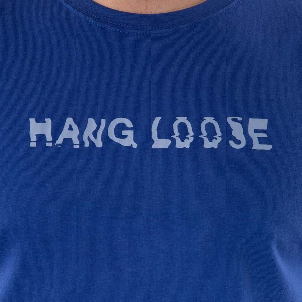 Polera Manga Corta Hombre Distortion Azul Hang Loose - Imagen 5
