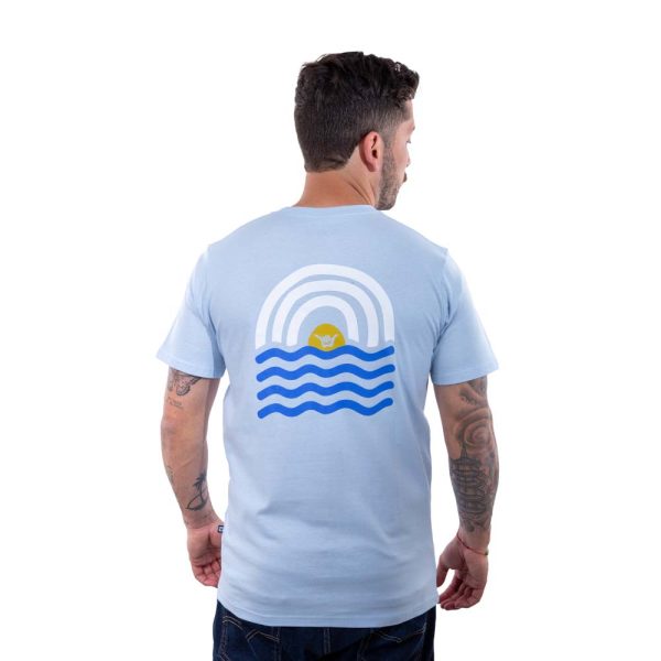 Polera Manga Corta Hombre Sunnyhig Celeste Hang Loose - Imagen 2