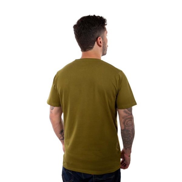 Polera Manga Corta Hombre Minilogo Verde Musgo Hang Loose - Imagen 2