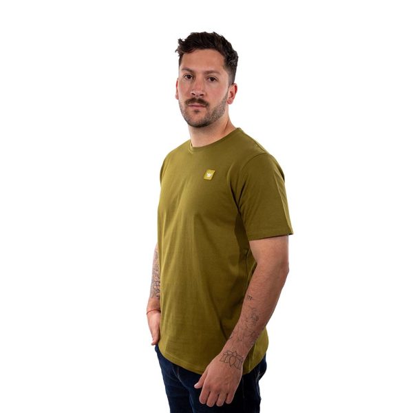Polera Manga Corta Hombre Minilogo Verde Musgo Hang Loose - Imagen 4