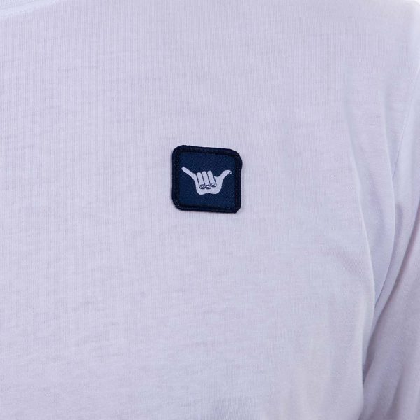 Polera Manga Corta Hombre Minilogo Blanco Hang Loose - Imagen 5