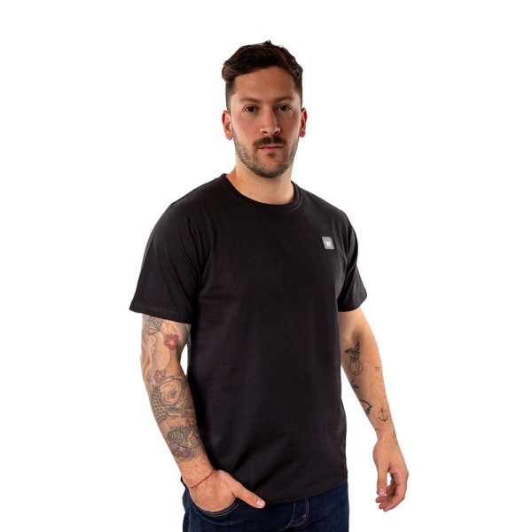 Polera Manga Corta Hombre Minilogo Negro Hang Loose - Imagen 3