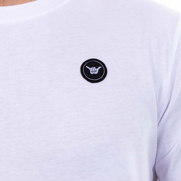 Polera Manga Corta Hombre Logolabel Blanco Hang Loose - Imagen 5