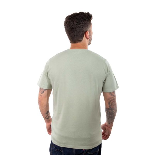 Polera Manga Corta Hombre Midlogo Verde Agua Hang Loose - Imagen 2