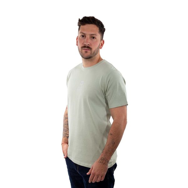 Polera Manga Corta Hombre Midlogo Verde Agua Hang Loose - Imagen 4