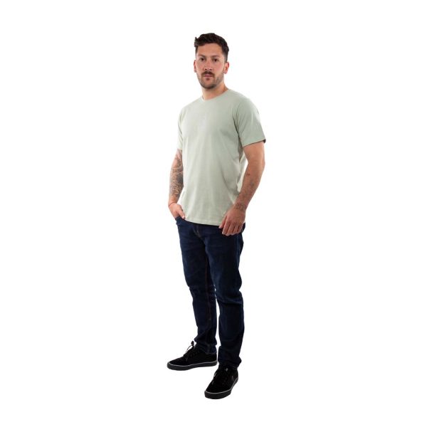 Polera Manga Corta Hombre Midlogo Verde Agua Hang Loose - Imagen 6