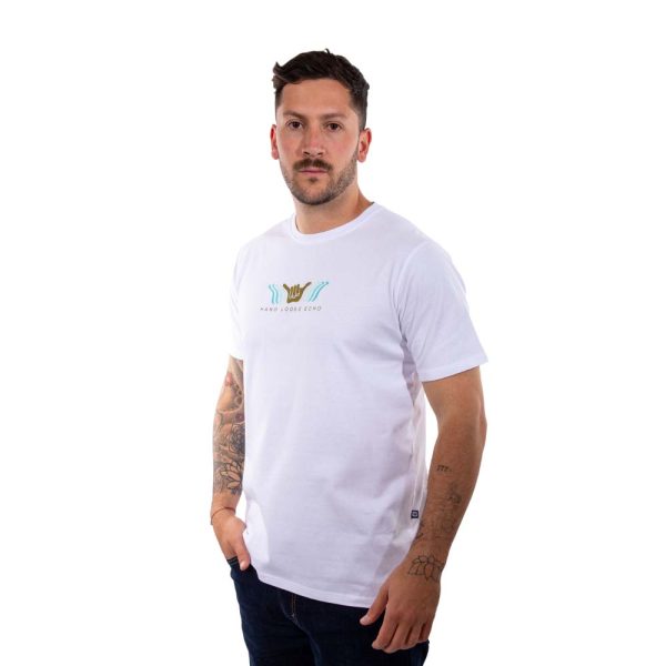 Polera Manga Corta Hombre Echo Blanco Hang Loose - Imagen 4