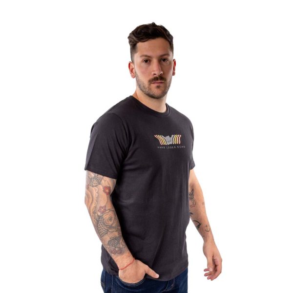 Polera Manga Corta Hombre Echo Negro Hang Loose - Imagen 3