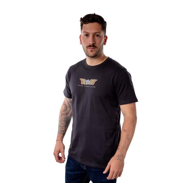 Polera Manga Corta Hombre Echo Negro Hang Loose - Imagen 4