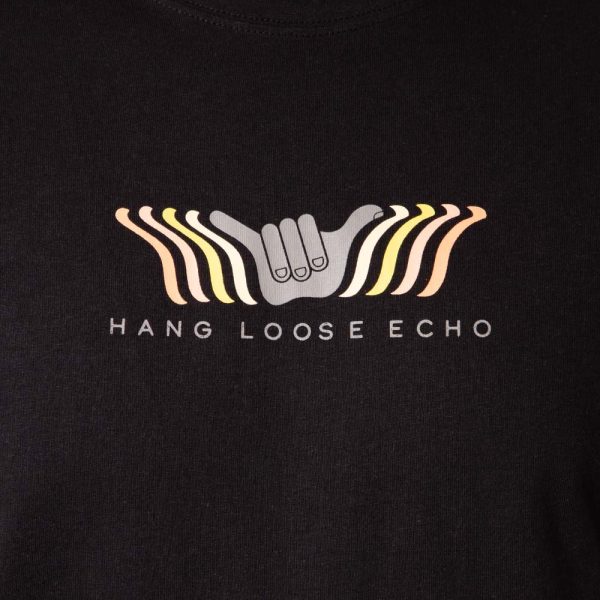 Polera Manga Corta Hombre Echo Negro Hang Loose - Imagen 5