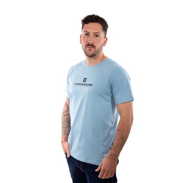 Polera Manga Corta Hombre Fin Celeste Hang Loose - Imagen 4