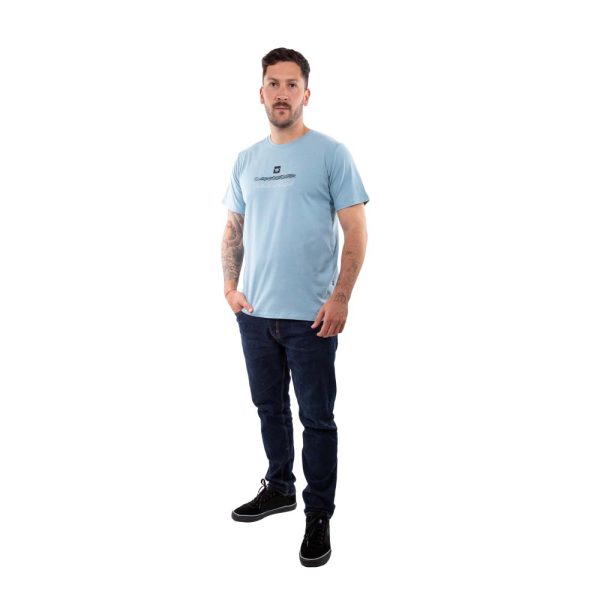 Polera Manga Corta Hombre Fin Celeste Hang Loose - Imagen 6