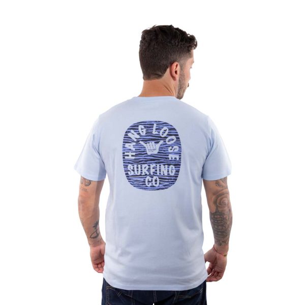 Polera Manga Corta Hombre Deck Celeste Hang Loose - Imagen 2