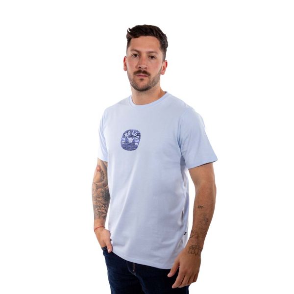 Polera Manga Corta Hombre Deck Celeste Hang Loose - Imagen 4