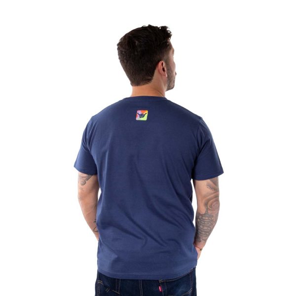 Polera Manga Corta Hombre Spray Azul Hang Loose - Imagen 2