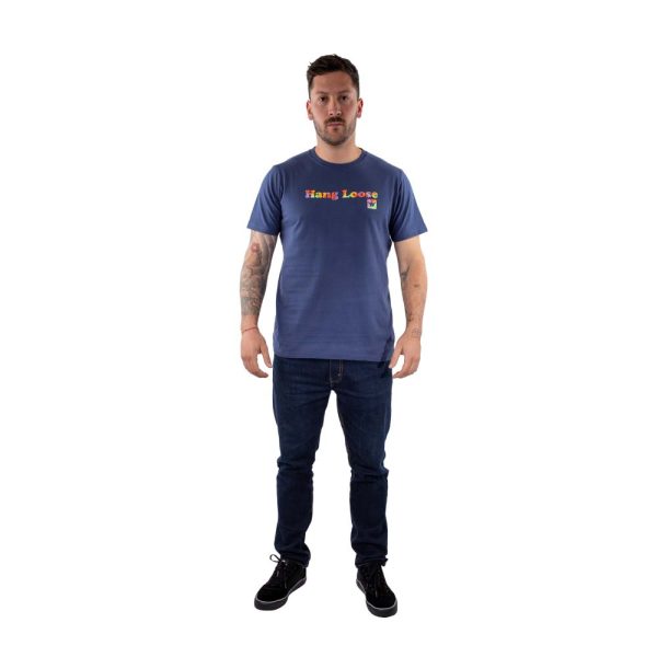 Polera Manga Corta Hombre Spray Azul Hang Loose - Imagen 6