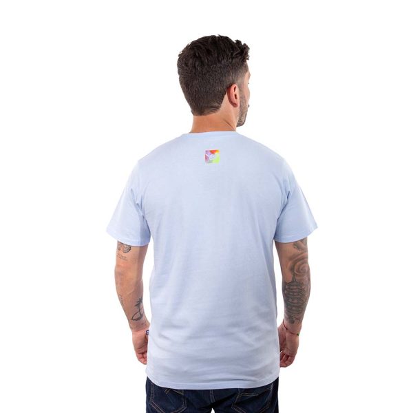 Polera Manga Corta Hombre Spray Celeste Hang Loose - Imagen 2