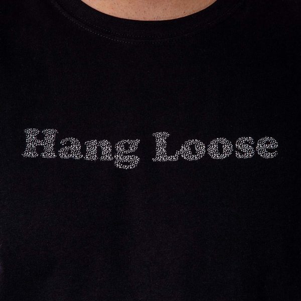 Polera Manga Corta Hombre Salty Negro Hang Loose - Imagen 2