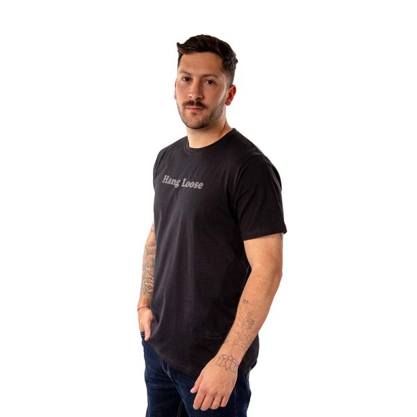 Polera Manga Corta Hombre Salty Negro Hang Loose - Imagen 4