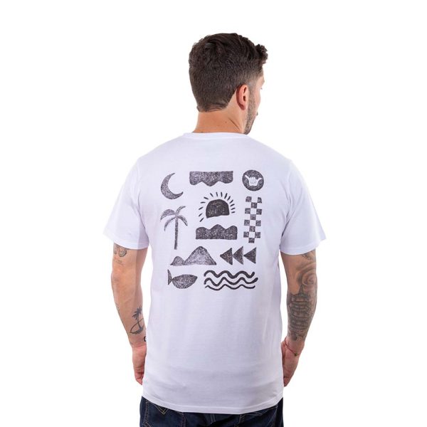 Polera Manga Corta Hombre Elements Blanco Hueso Hang Loose - Imagen 2