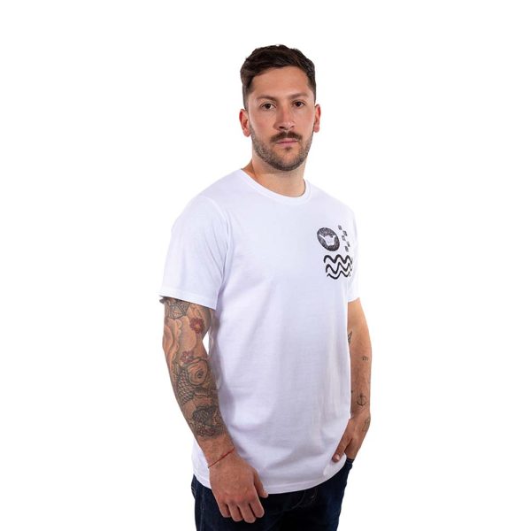 Polera Manga Corta Hombre Elements Blanco Hueso Hang Loose - Imagen 3