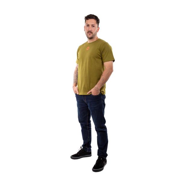 Polera Manga Corta Hombre Mountain Verde Musgo Hang Loose - Imagen 6