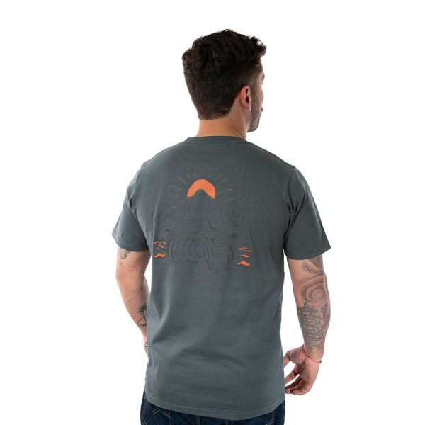 Polera Manga Corta Hombre Mountain Gris Oscuro Hang Loose - Imagen 2