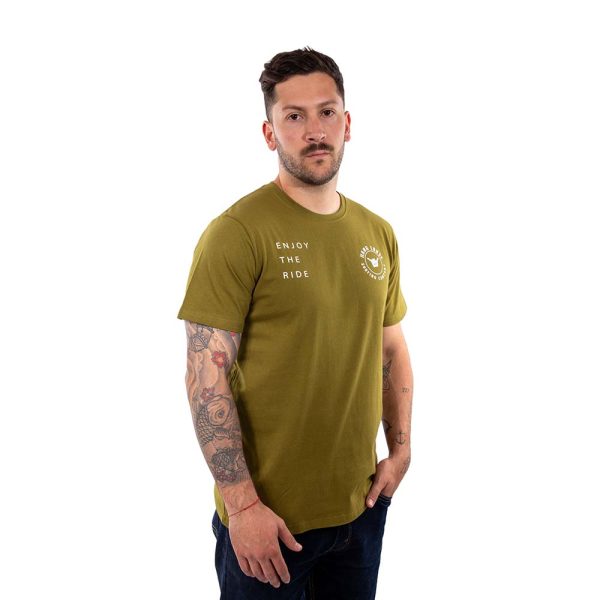 Polera Manga Corta Hombre Dublog Verde Musgo Hang Loose - Imagen 3