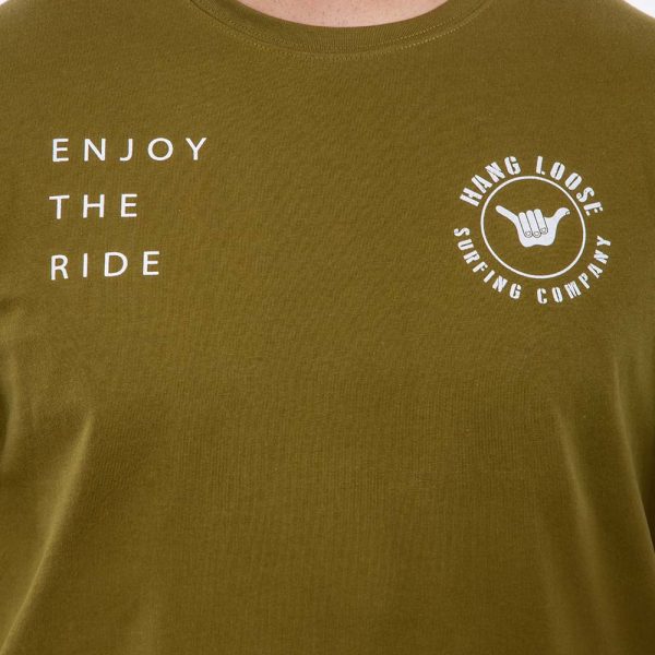 Polera Manga Corta Hombre Dublog Verde Musgo Hang Loose - Imagen 5