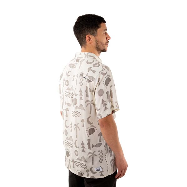 Camisa Guayabera Hombre Elements Beige Hang Loose - Imagen 3