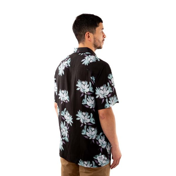 Camisa Guayabera Hombre Florida Negro Hang Loose - Imagen 3