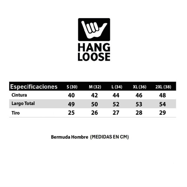 Short Bermuda Hombre Waistcord Negro Hang Loose - Imagen 7