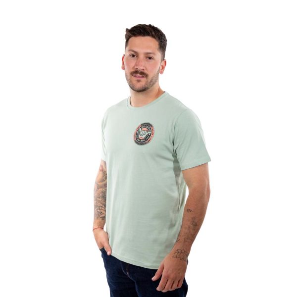 Polera Manga Corta Hombre Wax Verde Hang Loose - Imagen 4