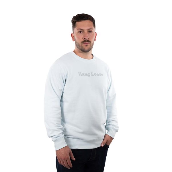 Poleron Hombre Crew Neck Salty Celeste Hang Loose - Imagen 3