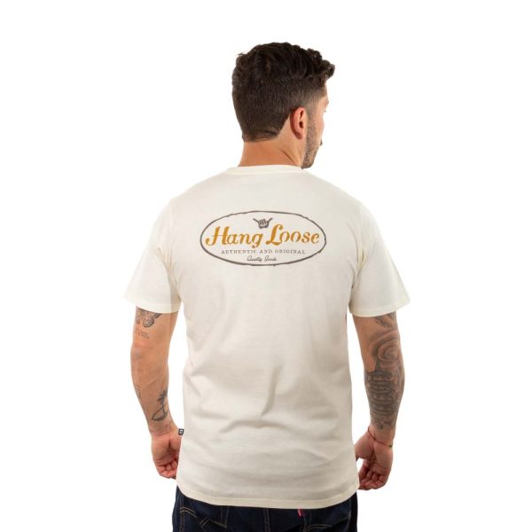 Polera Manga Corta Hombre Cali Blanco Hueso Hang Loose - Imagen 2